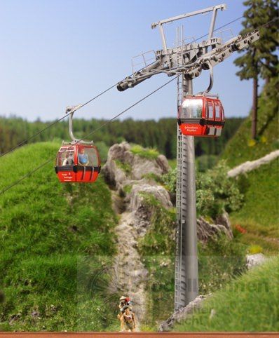 Brawa 6344 - Hahnenkammbahn Ergänzungspackung 2 Gondeln H0 1:87